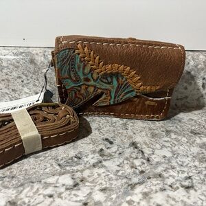 Western leather wallet/crossbody